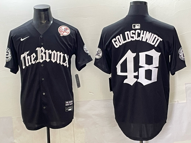 Men New York Yankees 48 Goldschmidt black MLB 2025 Nike jersey 014